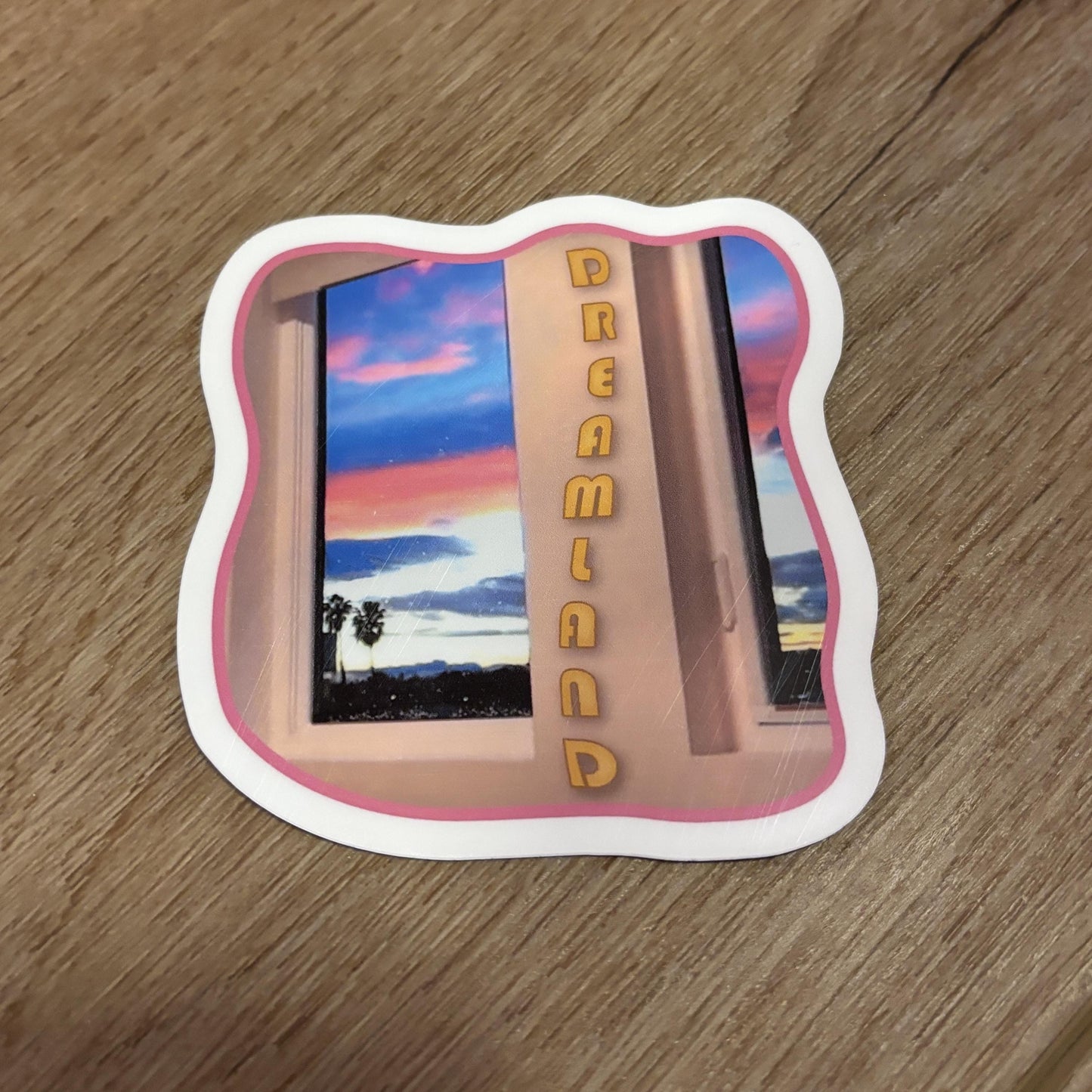 Dreamland Sticker | Waterproof Sticker for Laptop, Waterbottle, Notebook | Lost in a Daydream | Vibrant Sunset