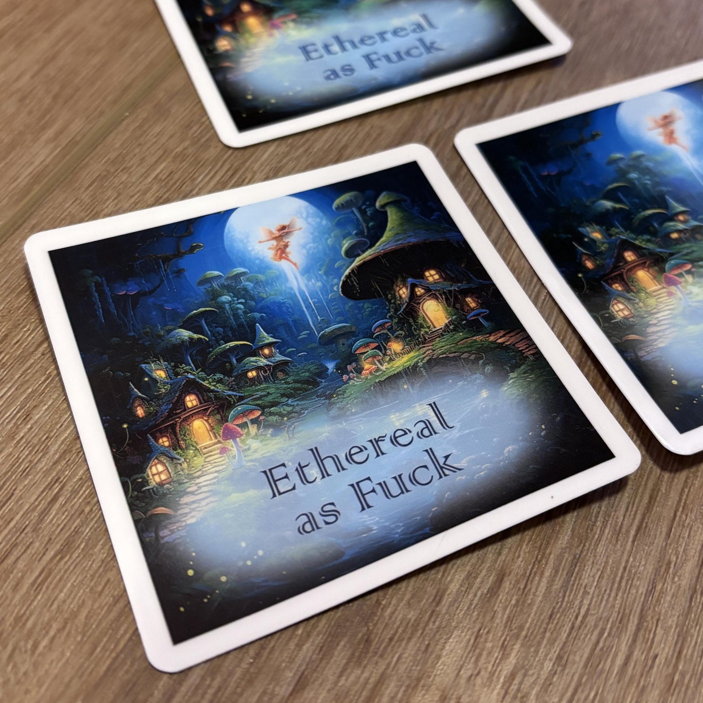 Ethereal AF Sticker | Waterproof Decal for Laptop, Waterbottle, Notebook | Fairy in the Moonlight