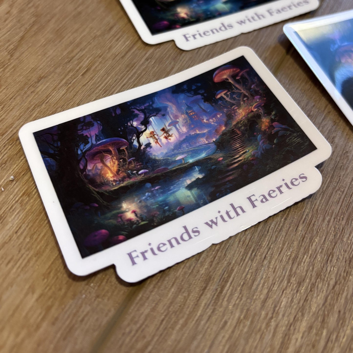 Friends with Faeries Sticker | Waterproof Decal for Laptop, Waterbottle, Notebook | Fairy Kingdom