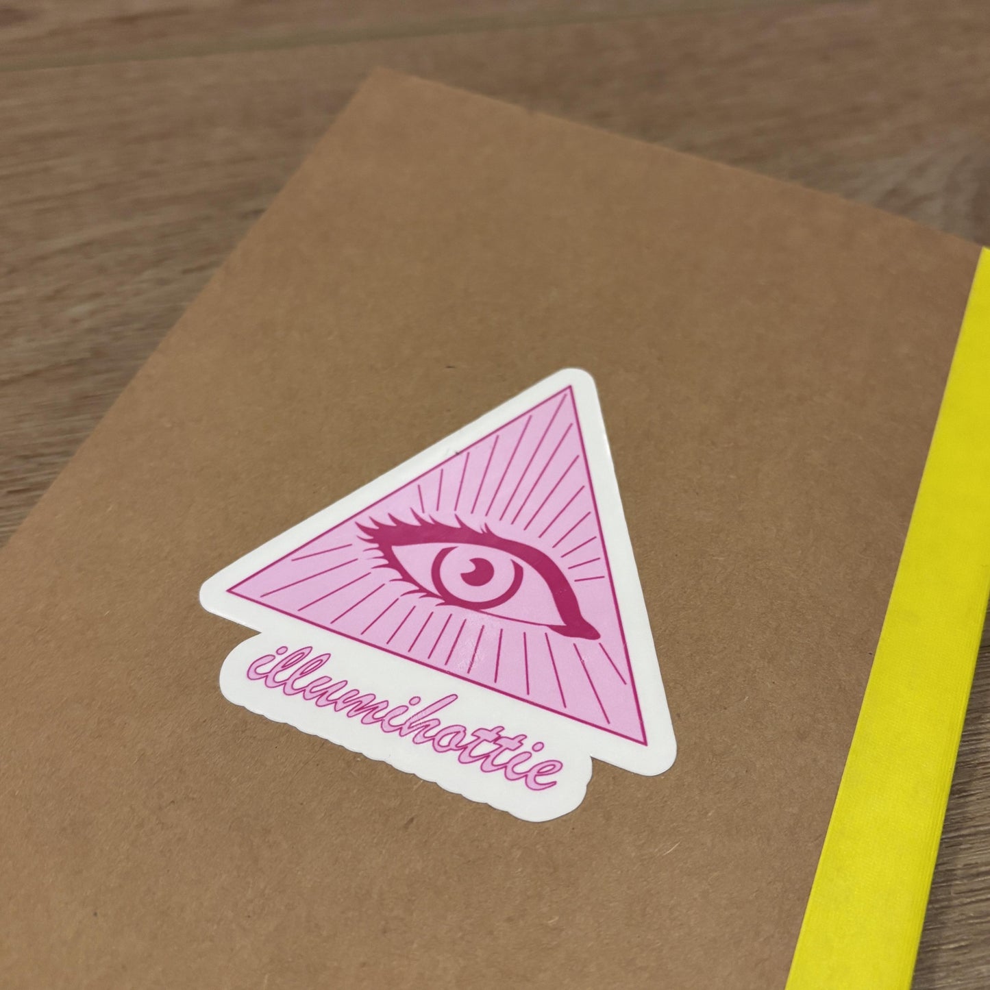 Illumihottie Sticker | Waterproof Decal for Laptop, Waterbottle, Notebook | Coquette Illuminati Eye