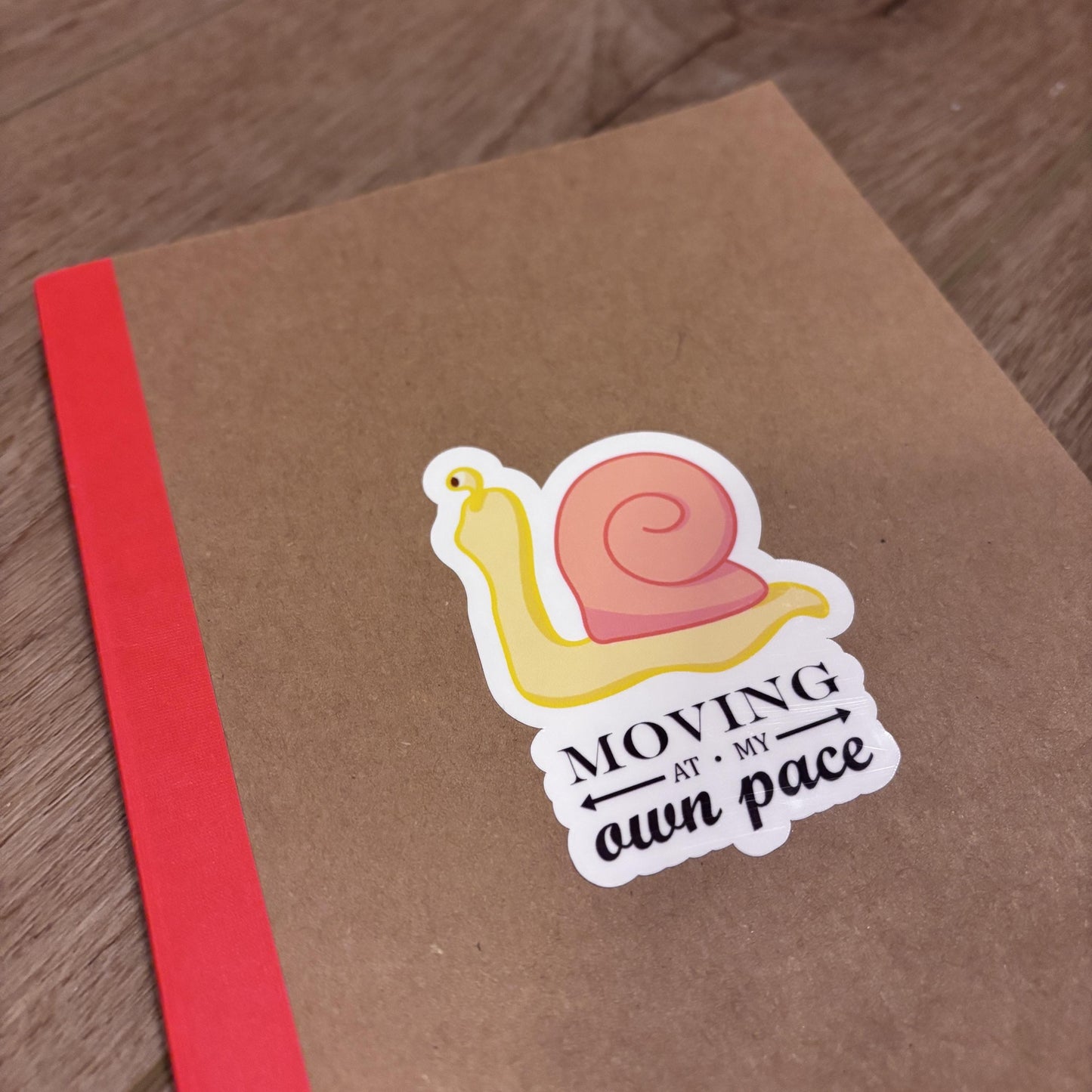 Moving at My Own Pace Sticker | Waterproof Decal for Laptop, Waterbottle, Notebook | Snail Pace | Slow Living