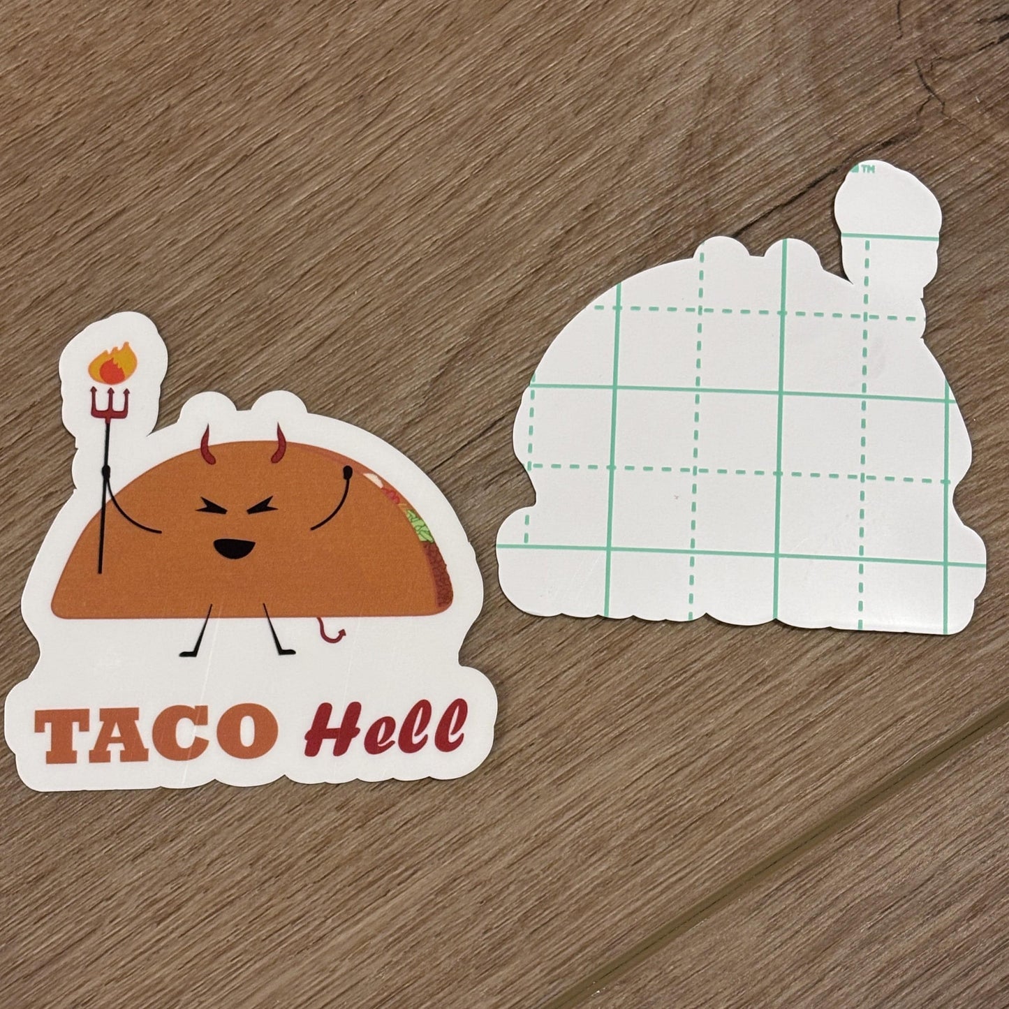 Taco Hell Sticker | Waterproof Decal for Laptop, Waterbottle, Notebook | Food Pun | Taco Bell
