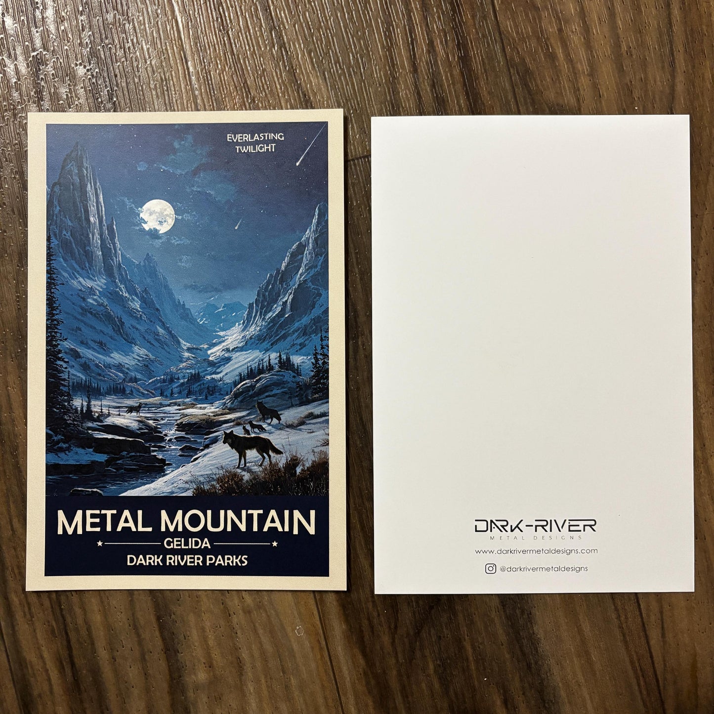 Metal Mountain Art Print | Wolf Pack in a Tundra Valley | Fantasy Nature Poster