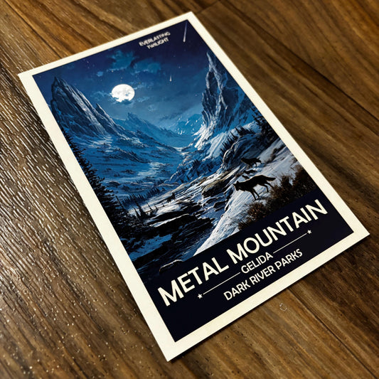 Metal Mountain Art Print | Wolf Pack in a Tundra Valley | Fantasy Nature Poster