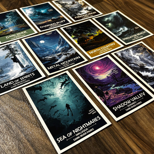 Dark River Parks Prints: Fantasy Landscape Poster Set of 10