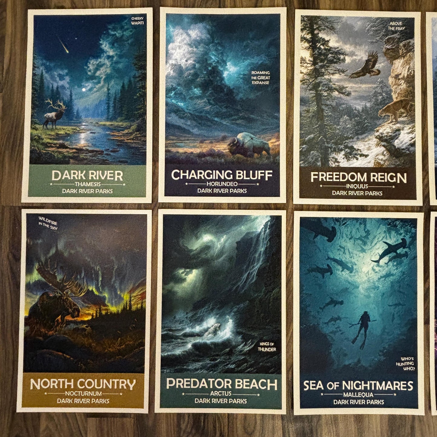 Dark River Parks Prints: Fantasy Landscape Poster Set of 10